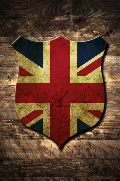 Metal United Kingdom shield — Stock Photo, Image