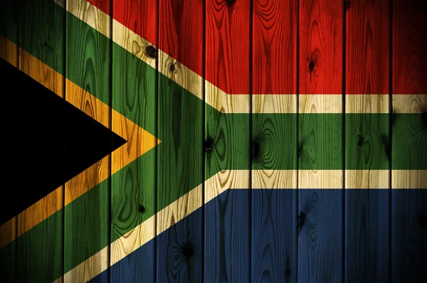 Houten vlag van Zuid-Afrika — Stockfoto