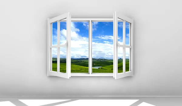 Открыть окно — стоковое фото
