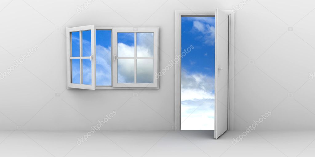 Open window and door