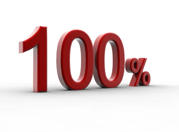 Red 100 percentage — Stock Photo, Image