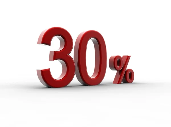 Vermelho 30% — Fotografia de Stock