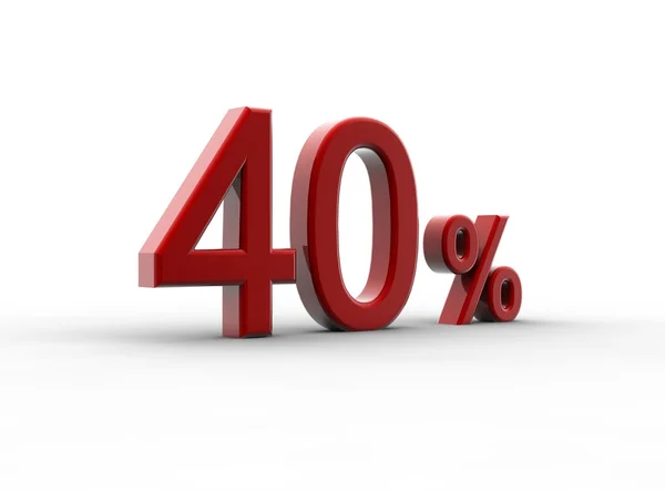 Vermelho 40% — Fotografia de Stock