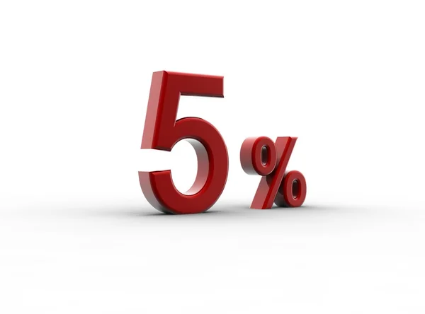 Vermelho 5% — Fotografia de Stock