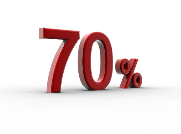 Red 70 percentage — Stock Photo, Image