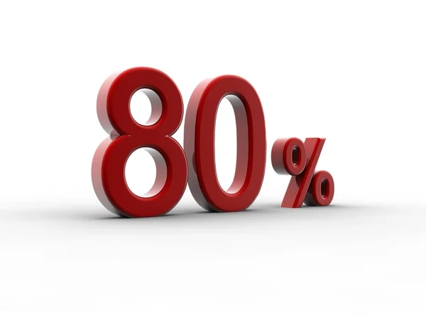 Vermelho 80% — Fotografia de Stock
