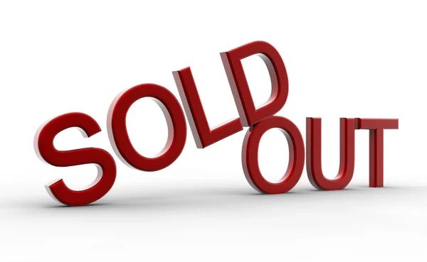 Red sold out — Stock Photo, Image