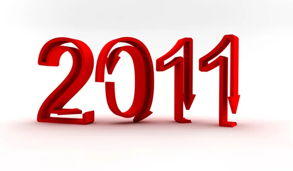 2011 Red Text Build Arrows — Stock Photo, Image
