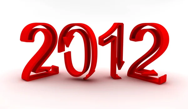2012 Red Text Build Arrows — Stock Photo, Image