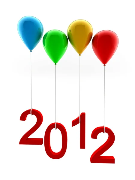 Nowy rok balony — Zdjęcie stockowe