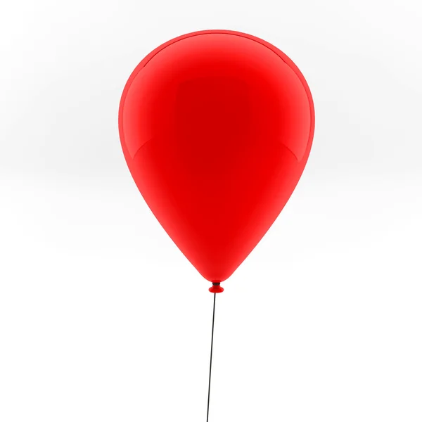 Röd Ballong Flyga Luften — Stockfoto