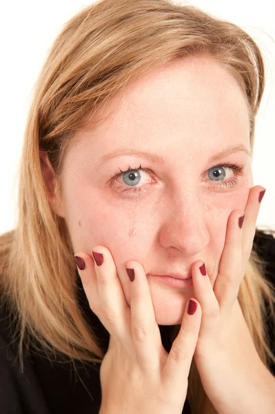 Portret van een huilende vrouw — Stockfoto