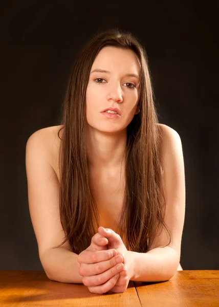 Portrait of a beautiful nude woman — Stock Photo, Image
