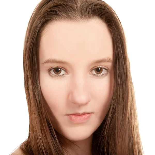 Seksi genç kadının duygusal portre portre — Stok fotoğraf