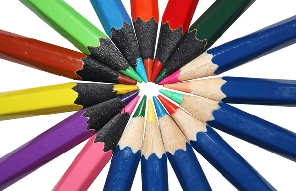 Sol de lápis de cor — Fotografia de Stock