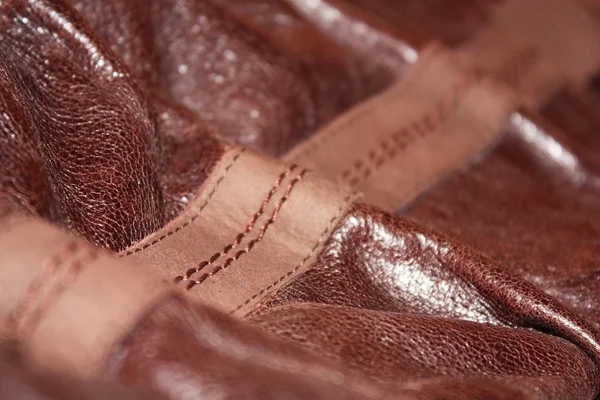 Background of brown leather — Stock Photo, Image