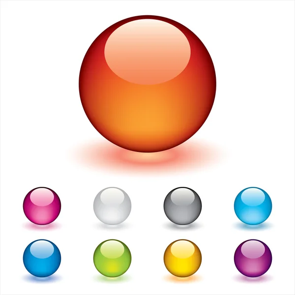 Цветные 3d кнопки — стоковый вектор