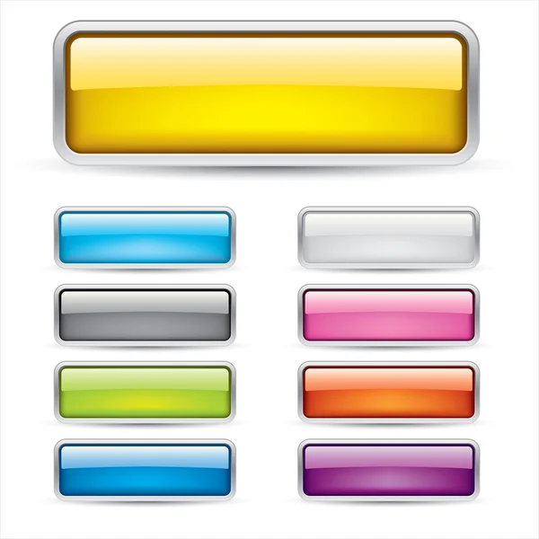 Barras y botones de colores — Vector de stock