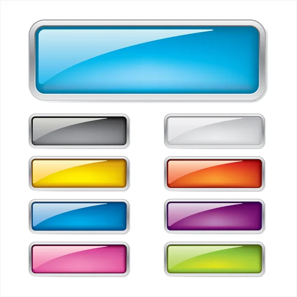 Barres et boutons colorés — Image vectorielle
