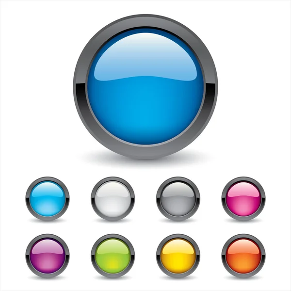 Botões 3D coloridos — Vetor de Stock