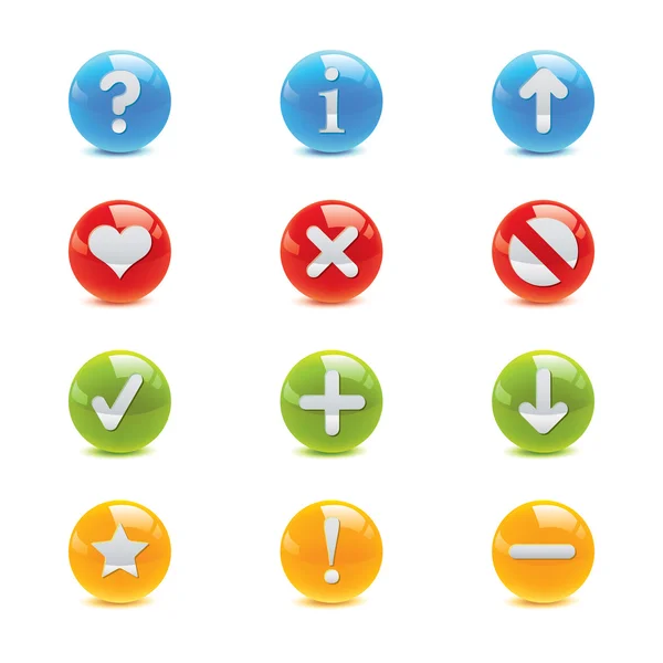 stock vector Circle Button Set in Diferent Colors