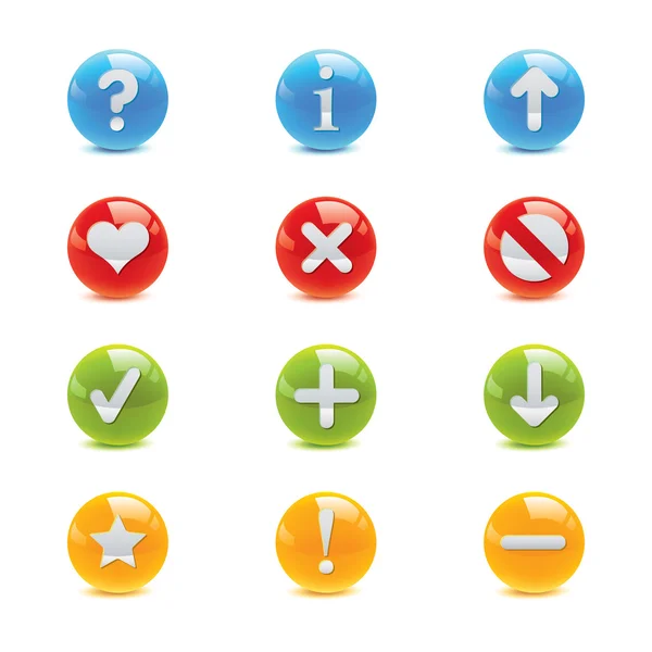 Conjunto de botões de círculo em cores diferentes —  Vetores de Stock