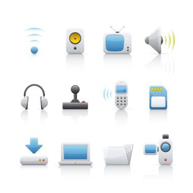 Icon set - bilgisayar equipament