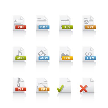 Icon Set - Document Files clipart