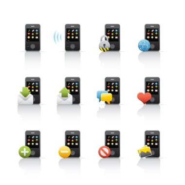 Icon Set - Mobile Communications clipart