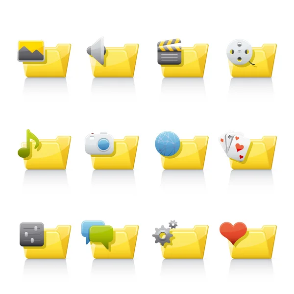 Set de iconos - Carpetas de aplicación — Foto de Stock