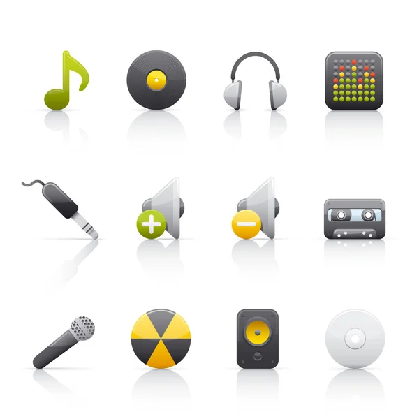Conjunto de iconos - equipos de audio — Stockfoto