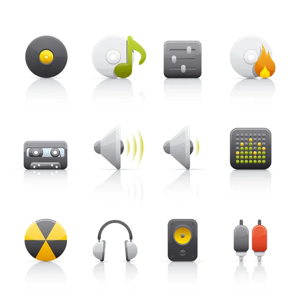 Set de iconos - Equipo de audio — Foto de Stock