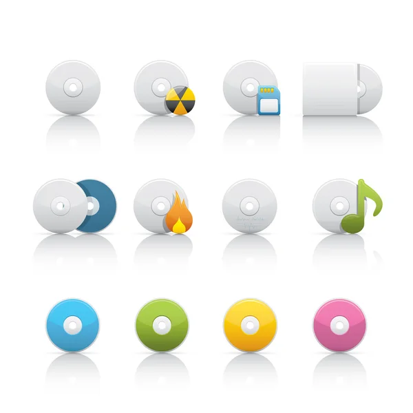 Icon Set - CD-Anwendungen — Stockfoto