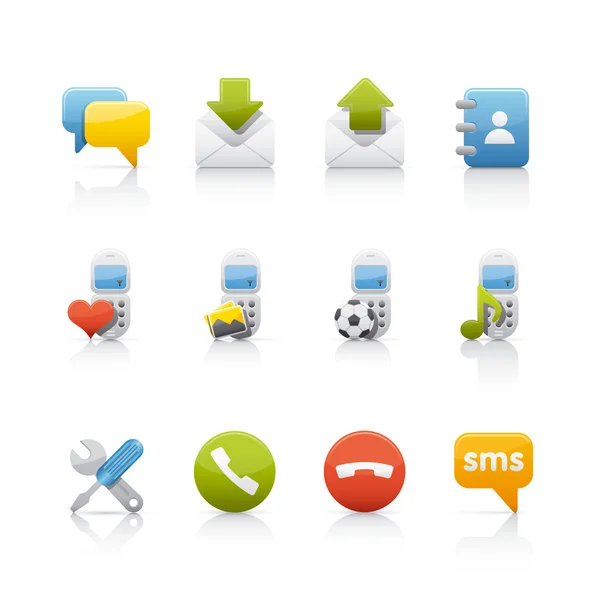 Icon Set - Internet und Kommunikation — Stockfoto