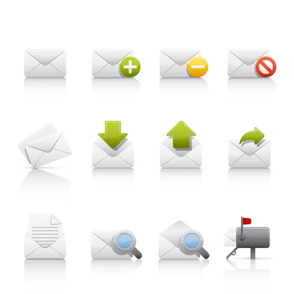Icon set - iletişim ve e-posta — Stok fotoğraf
