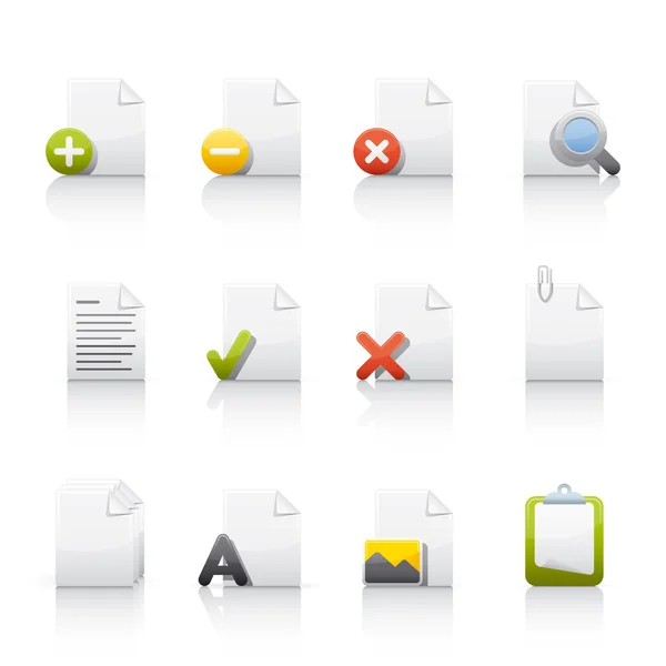 Set icone - File di documenti — Foto Stock