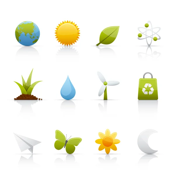 Zestaw ikon - ekologia — Zdjęcie stockowe