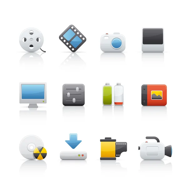 Set de iconos - Multimedia — Foto de Stock