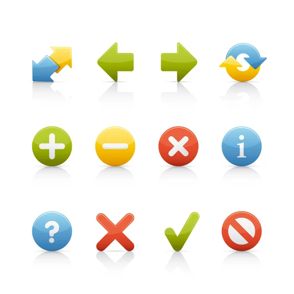Icon Set - Navigation Buttons — Stock Photo, Image