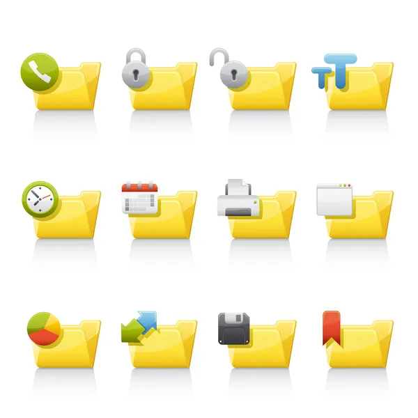 Icon Set - Aplication Folders — Stock Photo, Image