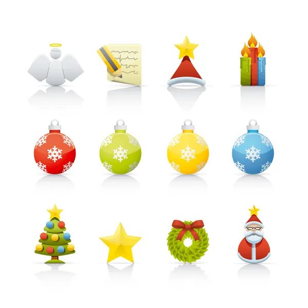Conjunto de ícones - Natal — Fotografia de Stock