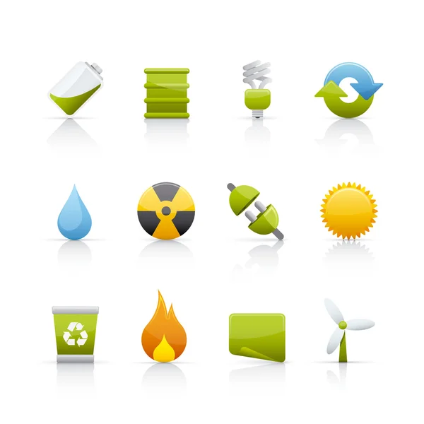 Zestaw ikon - ekologia — Zdjęcie stockowe