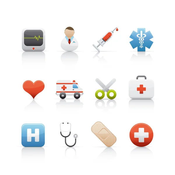 Set de iconos - Hospital y Centro Médico — Foto de Stock