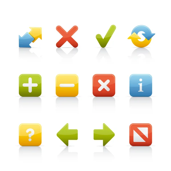 Conjunto de ícones - Botões de navegação — Fotografia de Stock