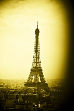 Gold Tinted Eiffel Tower clipart