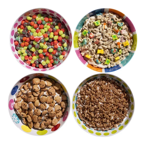 Sugary Cereals — Stock Photo, Image