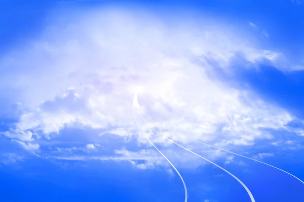 Abstrakt Bakgrund Med Solljus Solar Himlen — Stockfoto