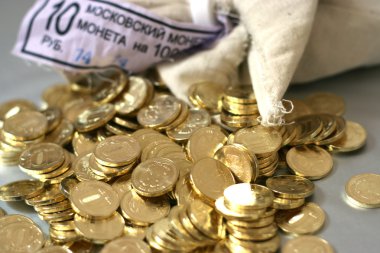 Russian metallic coins clipart