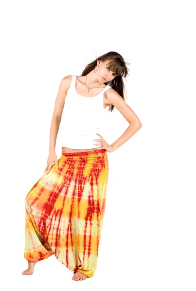Chica con ropa étnica — Foto de Stock