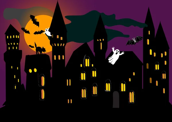 Ilustración para vacaciones de Halloween. vector . — Archivo Imágenes Vectoriales
